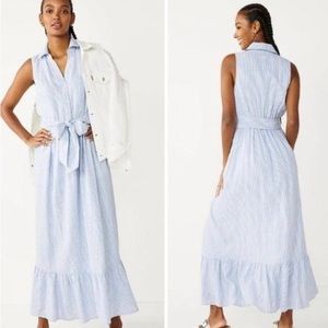 Draper James RSVP Linen Button Front Maxi Dress in Small